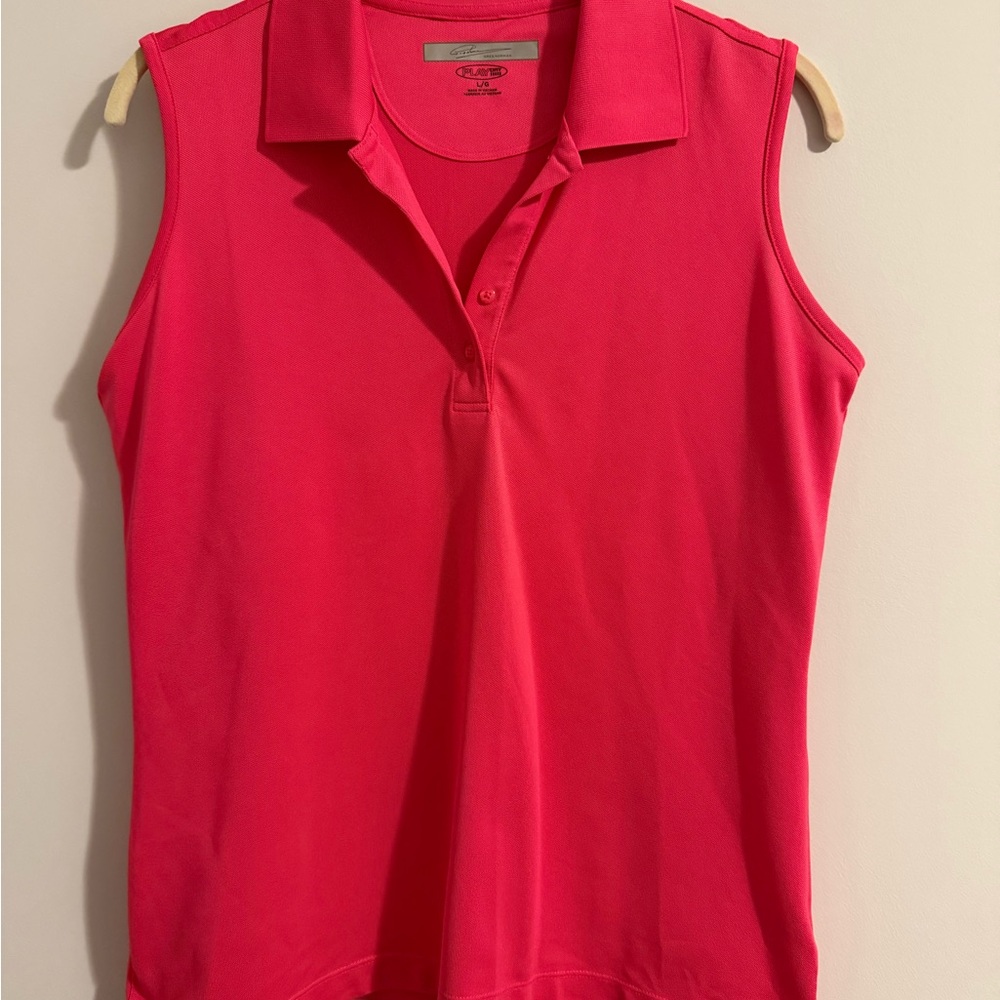 Greg Norman Collection Vibrant Pink Sleeveless Top size Large